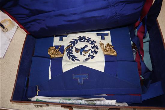 A quantity of Masonic regalia